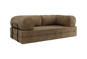 Sofa Orsetto - brązowy, szenil gładki