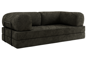 Sofa Orsetto - ciemnoszary, szenil gładki