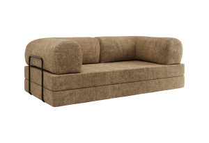 Sofa Orsetto - jasnobrązowy, szenil grubo tkany