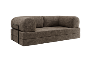 Sofa Orsetto - brązowy, szenil grubo tkany
