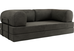 Sofa Orsetto - ciemnoszary, szenil grubo tkany