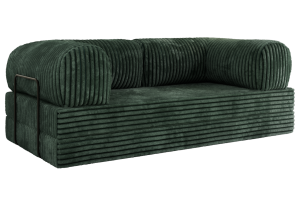 Sofa Orsetto - ciemnozielony, sztruks
