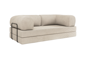 Sofa Orsetto - beżowy, wąski sztruks