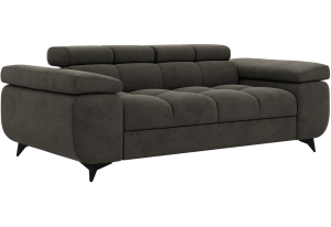 Sofa NIDELLO 2 - ciemnoszary, welwet