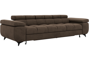 Sofa NIDELLO 3 - brązowy, welwet