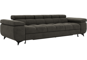 Sofa NIDELLO 3 - ciemnoszary, welwet
