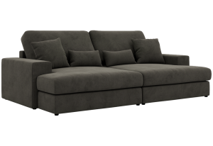 Sofa ANERO - ciemnoszary, welwet