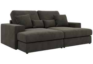 Sofa ANERA - ciemnoszary, welwet