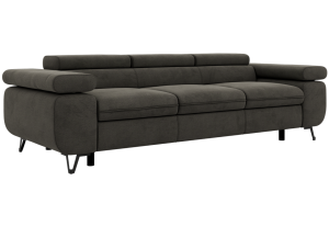 Sofa PETER 3 - ciemnoszary, welwet