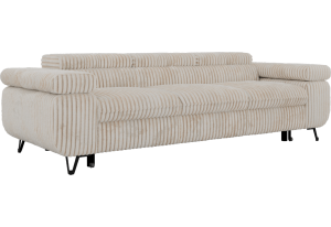 Sofa PETER 3 - funkcja spania - beżowy, sztruks