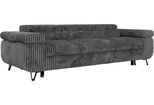 Sofa PETER 3 - funkcja spania - szary, sztruks