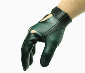 SHIFT - Rękawiczki samochodowe czarno zielone, brytyjska zieleń wyścigowa - British Racing Green