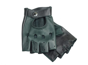SHIFT HALF - Rękawiczki bez palców czarno zielone, brytyjska zieleń wyścigowa - British Racing Green