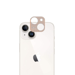 Apple iPhone 13 / 13 Mini Diamond Takakameran Suojus, Ruusukulta
