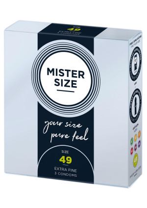 MISTER SIZE pure feel prezerwatywa – ultra cienka 0,05 mm, 49 mm