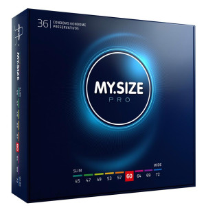 MY.SIZE PRO 60 mm prezerwatywa – wegańska, ultra cienka, 36 szt.