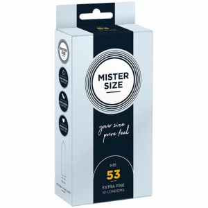 Mister Size 53 mm prezerwatywa – wegańska, dopasowana, 10 sztuk
