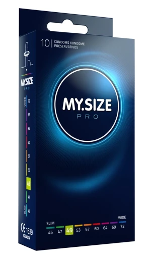 MY.SIZE PRO prezerwatywa – wegańska, antyalergiczna, 49 mm, 10 szt.