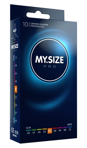 MY.SIZE Pro 57 mm prezerwatywa – ultracienka, lateks Vytex, 10 sztuk