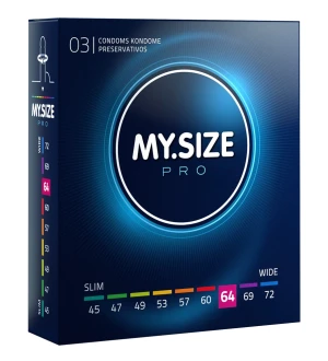 MY.SIZE Pro 64 mm prezerwatywa – ultracienka, wegańska, lateks Vytex