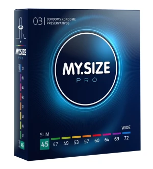 MY.SIZE Pro 45 mm prezerwatywa – ultra cienka Vytex, 3 sztuki