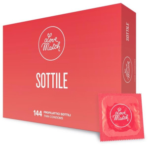 Love Match Sottile prezerwatywa – ultra cienka, lateksowa, 144 sztuk