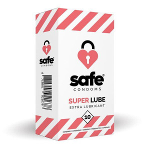 Safe Super Lube prezerwatywa – extra nawilżana, anatomiczna, 10 sztuk