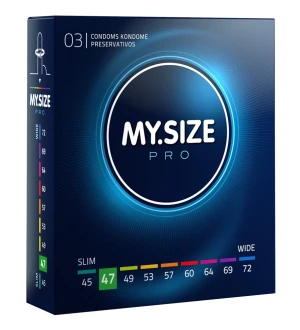 MY.SIZE PRO 47 mm prezerwatywa – wegańska, ultra cienka, Vytex