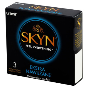 Unimil Skyn Extra Wet prezerwatywa – extra nawilżana, 3 sztuki