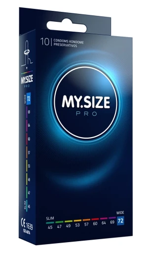MY.SIZE Pro 72 mm prezerwatywa – ultra cienka, bezzapachowa