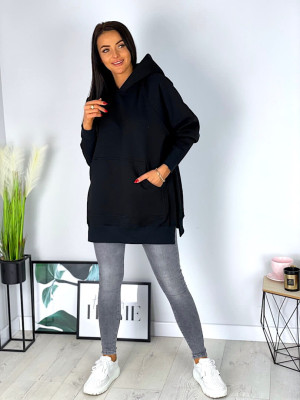 Czarna Bluza Oversize 11664-22-D
