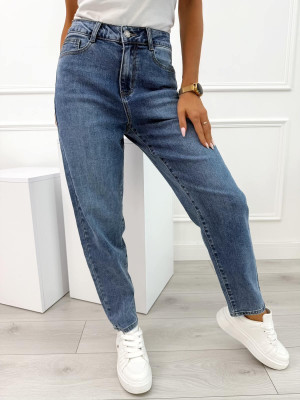 Niebieskie Spodnie Mom Jeans 14142-325-B