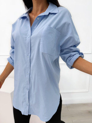 Niebieska Koszula Oversize 10760-124-F