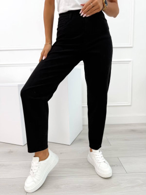 Czarne Spodnie Mom Jeans 14142-325-A