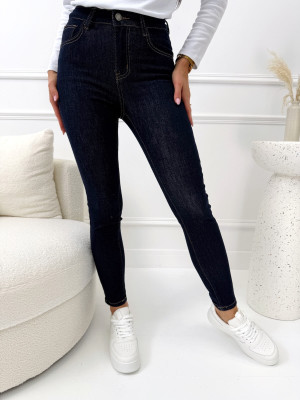 Granatowe Spodnie Skinny 14655-106-B