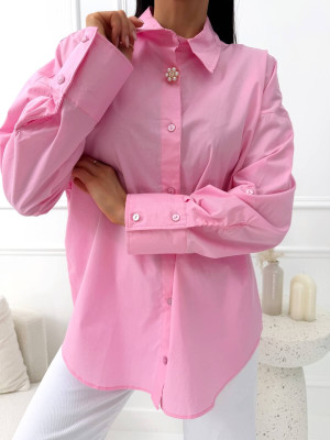 Pudrowa Koszula Oversize 14710-409-B