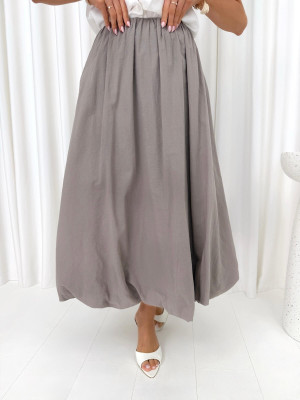 Cappuccino Bawełniana Spódnica Midi Bombka 15151-244-B