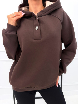 Czekoladowa Bluza z Kapturem 15194-427-C