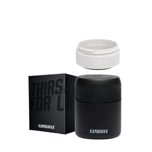 Kambukka Bora 600ml Matte Black + pojemnik + opakowanie