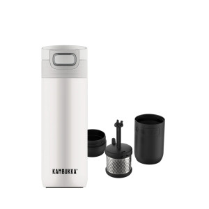 Kubek z zaparzaczem mleczna biel - Etna 500 ml Zestaw Kambukka Chamomile