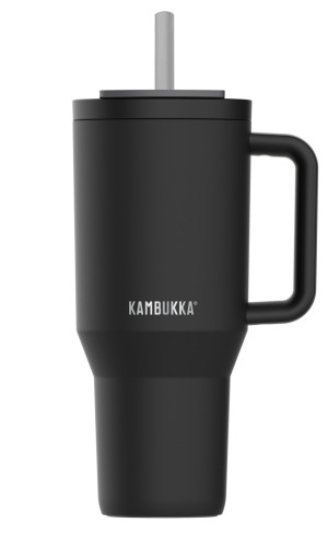 Kambukka Rio Kubek termiczny ze słomką czarny 950ml - Night Rider