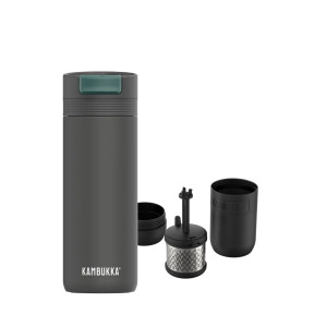 Kubek z Zaparzaczem Szary - Cabo 500ml Zestaw Kambukka Earl Grey