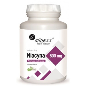 Niacyna 500mg 100 kaps Aliness Amid kwasu nikotynowego