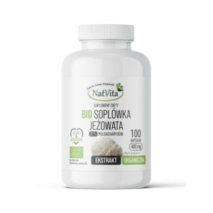 NATVITA Soplówka Jeżowata Bio ekstrakt 100 kaps 400mg