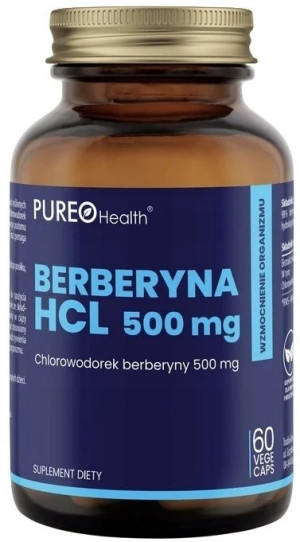 Berberyna HCl 500 mg 60 kapsułek Pureo Helth