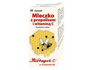 HERBAPOL, Mleczko z propolisem i wit. C, 30kap.