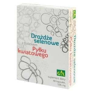 Drożdże selenowe z dodatkiem pyłku kwiatowego 48 kapsułek