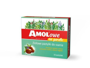 AMOLOWE NA GARDŁO ziołowe pastylki do ssania 16 sztuk