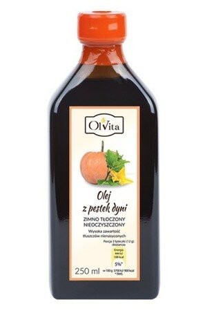 Olej z pestek dyni tłoczony na zimno 250 ml