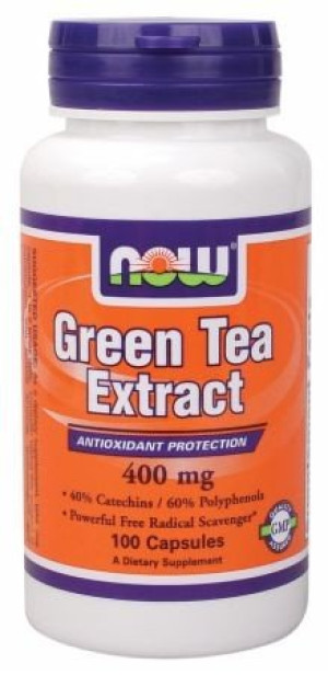 NOW FOODS, GREEN TEA EXTRACT 400MG 100 KAPS.